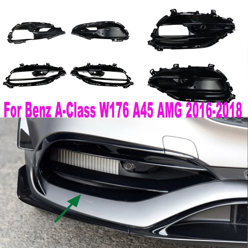 Applicabile A Mercedes-Benz Classe A W176 2016-2018 Paraurti Anteriore A45 Amg Griglia Air Knife Modifica Tuyere
