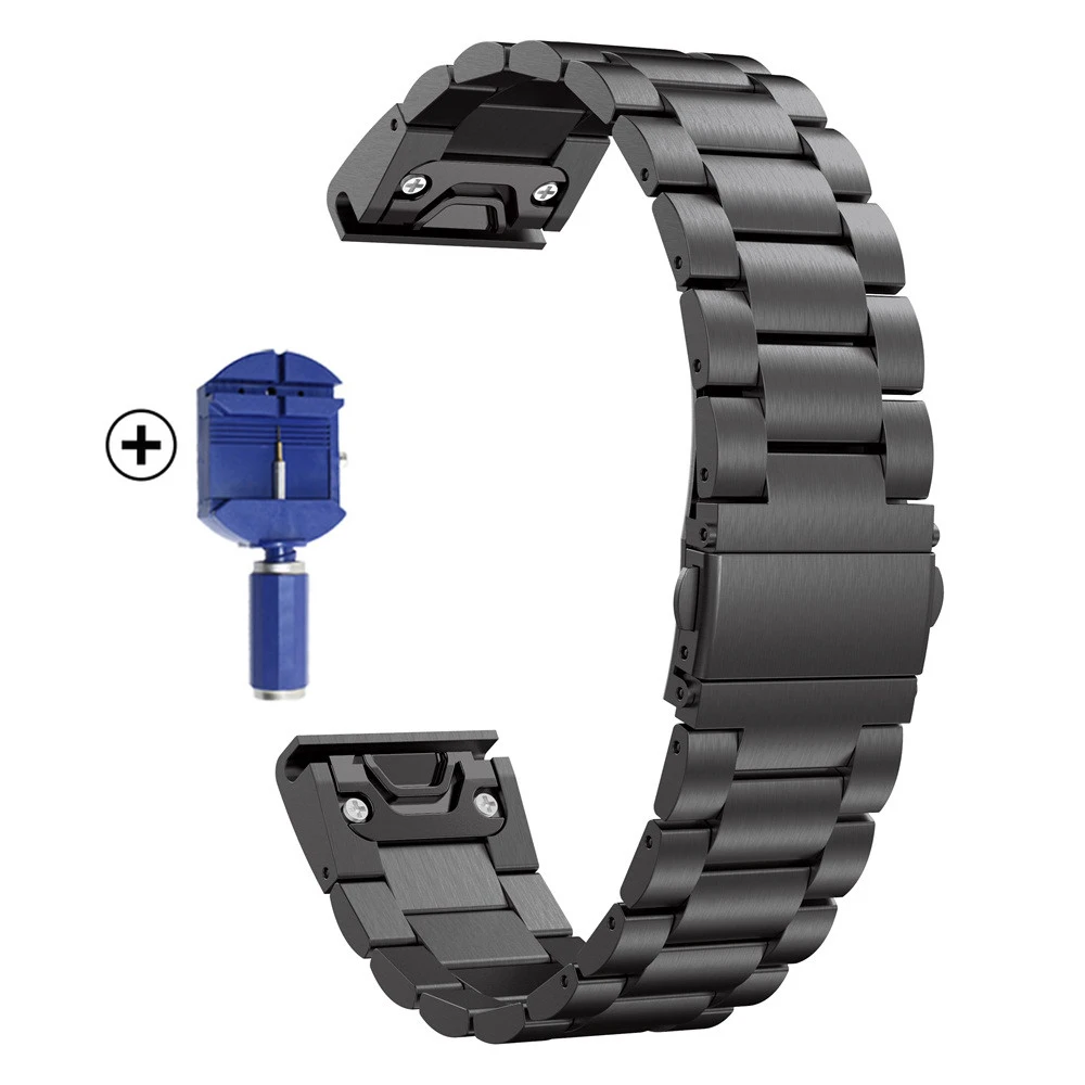 QuickFit 26 22 Garmin Fenix ??6S 6 6X Pro 5S 5 5X Plus 3HR 7X 7 7S Easyfit 스테인레스 스틸 손목 스트랩 용 20mm Smartwatch 밴드