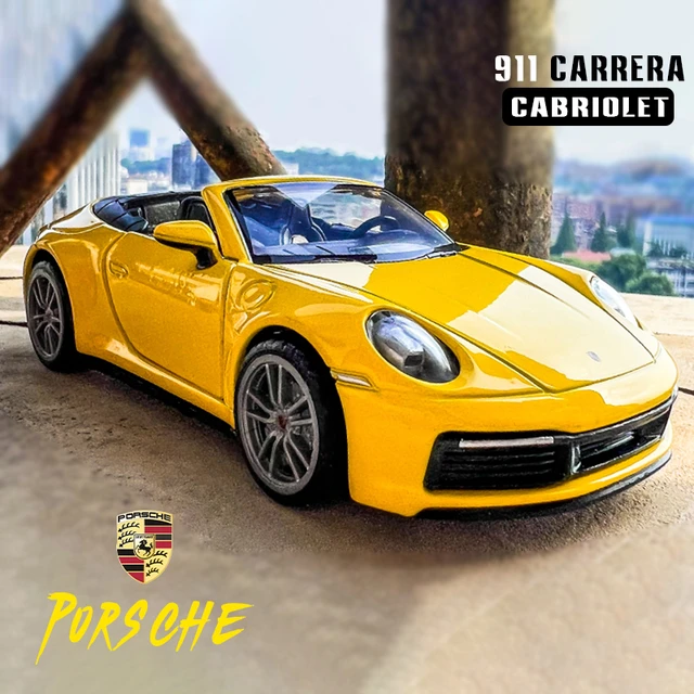 Voiture miniature Porsche 911 Carrera 4 cabriolet grise - Porsche