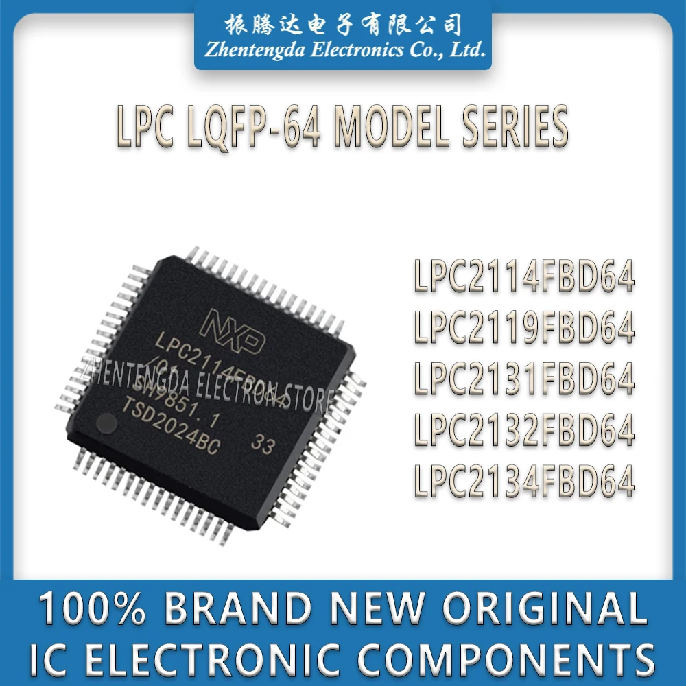 

LPC2114FBD64 LPC2119FBD64 LPC2146FBD64 LPC2148FBD64 LPC2194HBD64 LPC2114 LPC2119 LPC2146 LPC2148 LPC2194 LPC IC MCU Chip LQFP-64