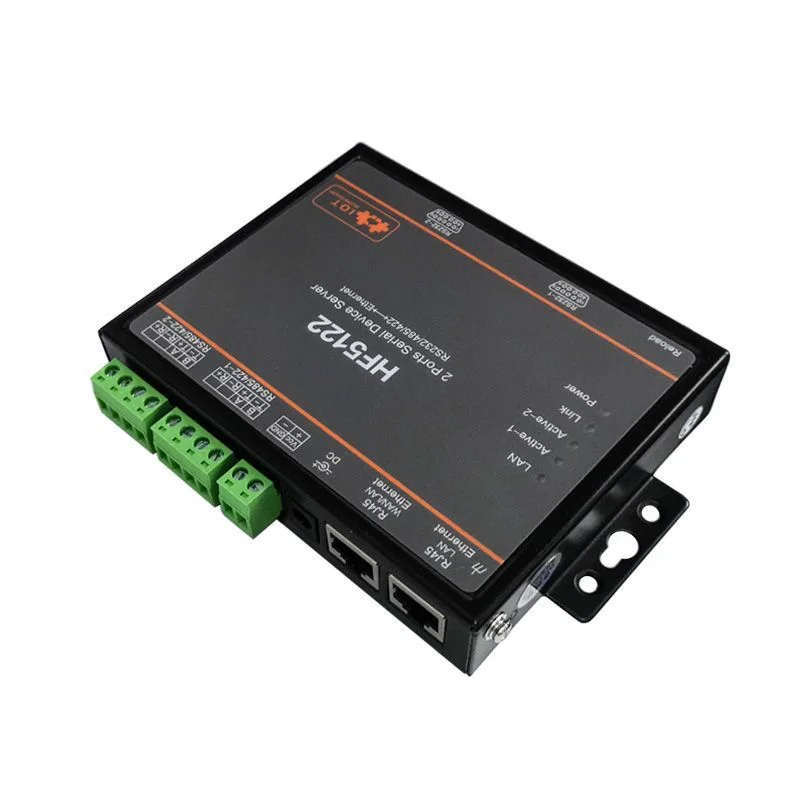 

2 последовательных порта RS232 RS485 RS422 к серверу Ethernet RJ45 преобразователь HF5122 поддержка TCP/IP Telnet Modbus TCP протокол