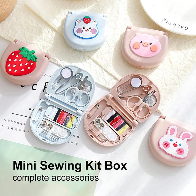 Youpin Household high-end sewing box multi-color thread set sewing kit small  portable multi-function hand sewing needle storage - AliExpress
