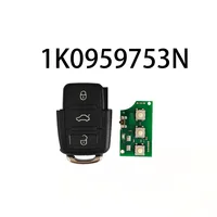 กุญแจรีโมทรถยนต์อัจฉริยะ Sunshine 1K0959753N 3BTN 434 MHZ ID48 ชิป สำหรับรถยนต์ Volkswagen VW Golf 5 Jetta Tiguan Polo พร้อมใบมีด HU66 4