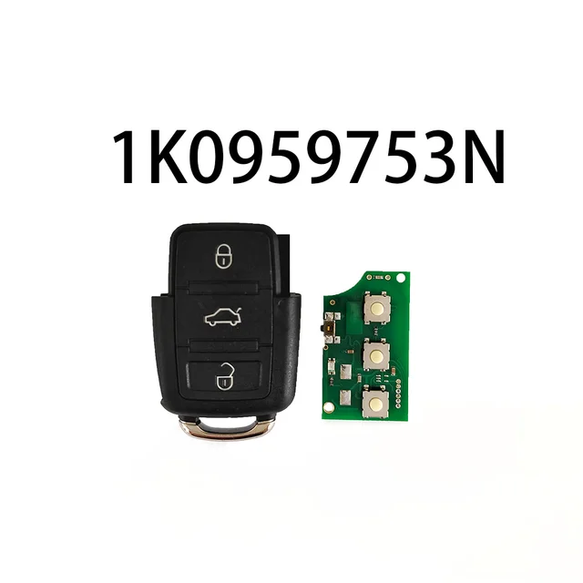 กุญแจรีโมทรถยนต์อัจฉริยะ Sunshine 1K0959753N 3BTN 434 MHZ ID48 ชิป สำหรับรถยนต์ Volkswagen VW Golf 5 Jetta Tiguan Polo พร้อมใบมีด HU66 4