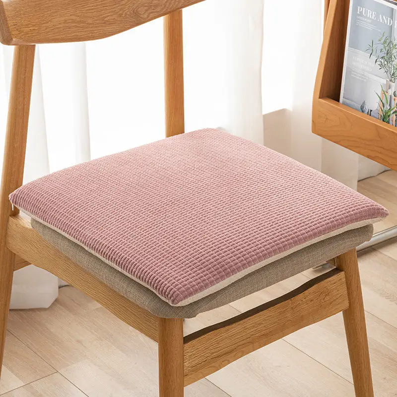 Plush Thicken Soft Cushion Square Home Dining Chair Mat Four Seasons Office Classroom Chair Cushion Simple Non-slip Stool Pad 6