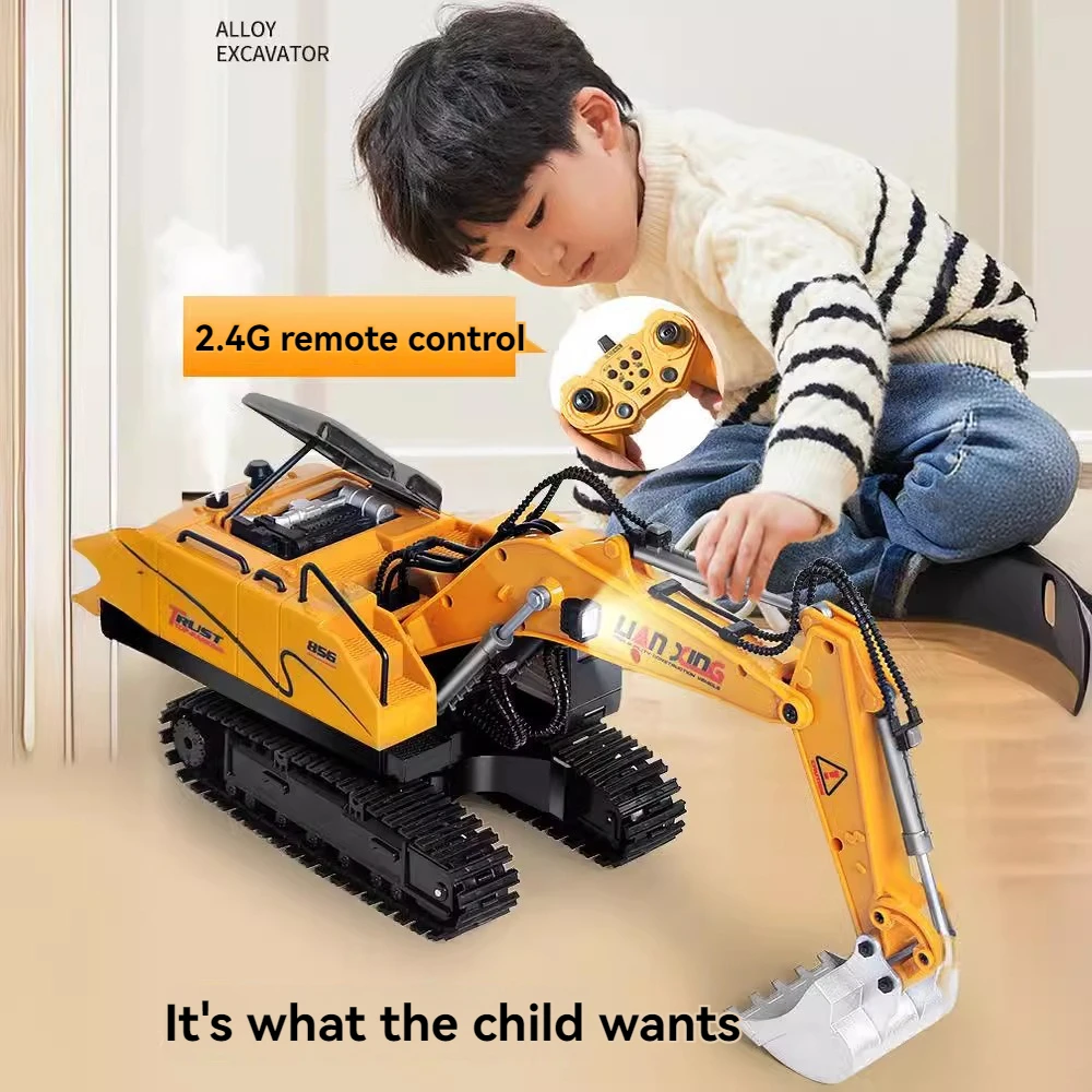 Children's electric super large alloy excavator remote control excavator large simulation little boy car toy childhood essential 2