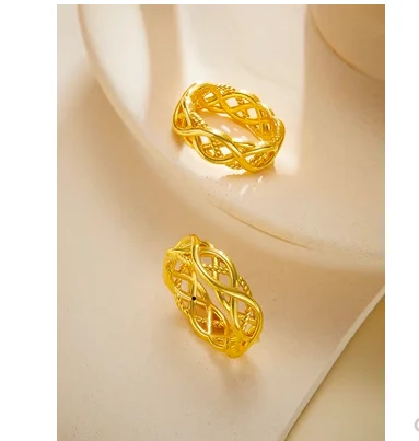 Solid gold women's ring with clear zircons | JewelryAndGems.eu