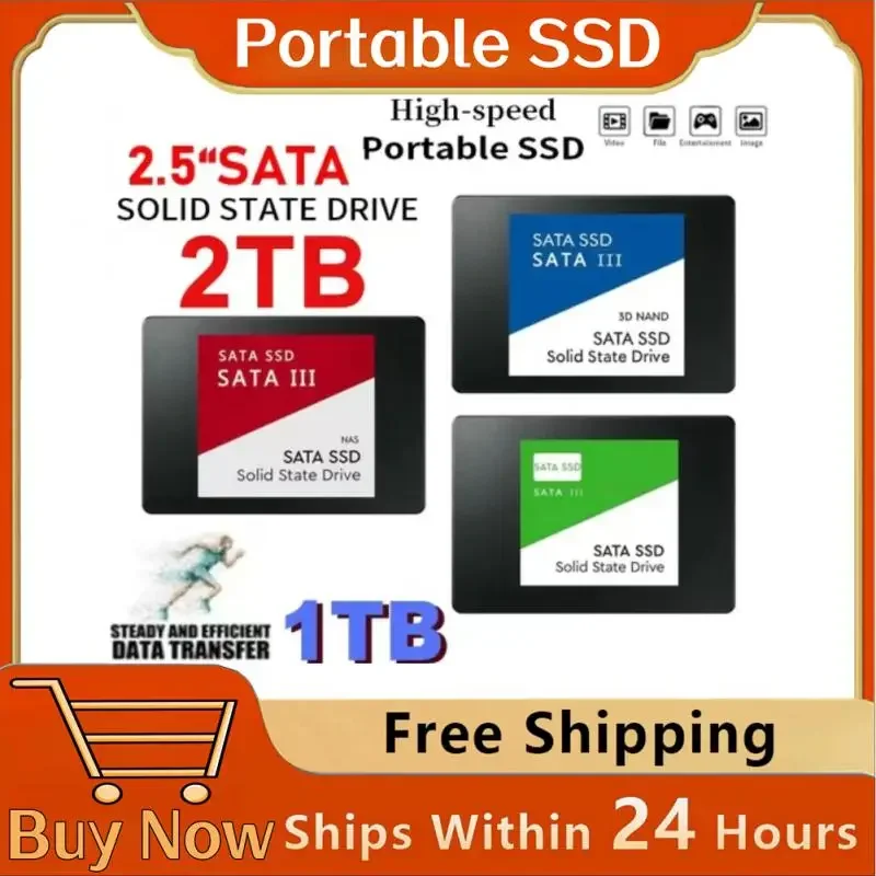 

Новый SSD Sata 1 ТБ 2 ТБ жесткий диск Sata3 2,5 дюйма 4 ТБ Ssd TLC 500 МБ/с Внутренние твердотельные диски для ноутбука и настольного компьютера 2023