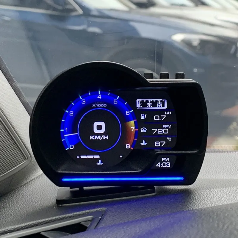 º  ÷, OBD2 + GPS Ʈ ڵ HUD ,   Ÿ,  溸,   ⸧ µ ڵ ǥ