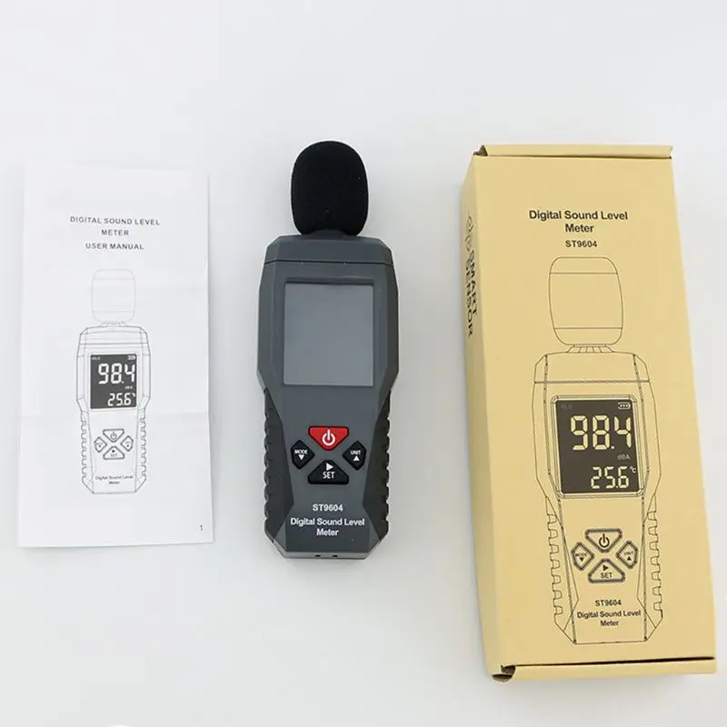디지털 사운드 레벨 미터 30-130dB 데시벨 소음 측정 손 소음 테스터