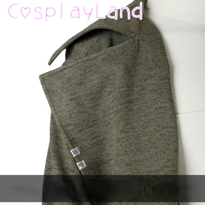 ND-5 코스프레 코트 남성 의상 게임 무법자 데일리 코스튬 트렌치 코트, 긴 니트 재킷 벨트, 할로윈 카니발 파티 세트