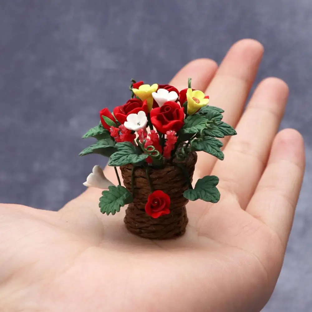 10pcs mini miniature wood fence signpost craft garden decor ornament plant pot micro landscape bonsai diy dollhouse fairy Novelty Simulated Eco-friendly Dollhouse Miniature Red Rose Ornament Dollhouse Bonsai Decor Miniature Flowers