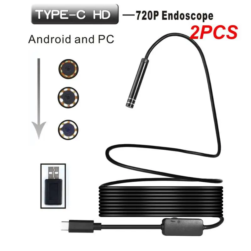 

2PCS Waterproof Borescope 3.9mm USB Endoscope Camera 3in1