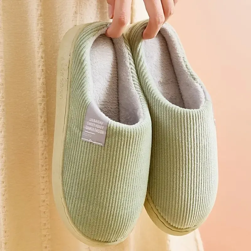 Women's Men's Thick Soft Bottom Home Slippers Household Plush Slippers Anti-slip Thermal Slippers Indoor Winter 6