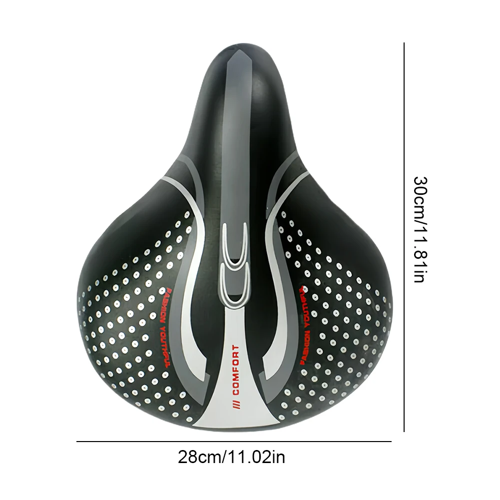 Electric Bike Suspension PU Leather MTB Bike Seat Suspension Comfort Bicycle Saddle Cushion Shock Absorbing Soft Cycling Saddle