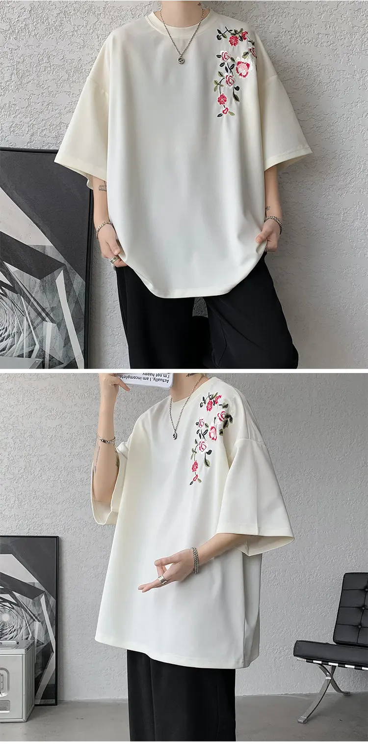 Flower Embroidered T-shirt