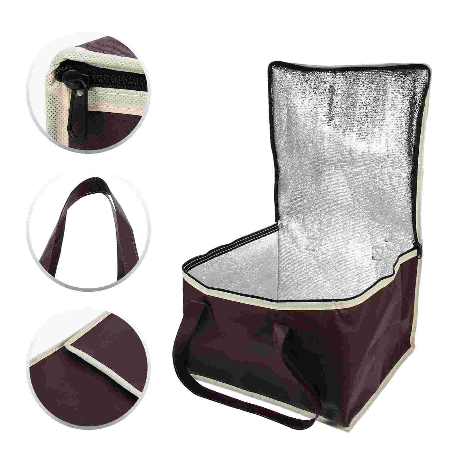 

Insulated Hot Food Carrier Aluminum Foil Insulation Bag Backpack Handbag Durable Thermal