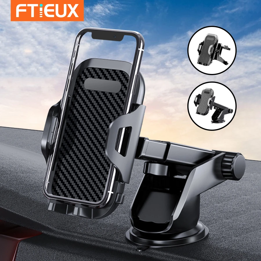 phone charging stand FTiEUX Car Phone Holder for iphone 13 12 pro max Mobile Phone Holder Stand in Car GPS Mount Cellphone Support for Samsung Xiaomi car mount phone holder