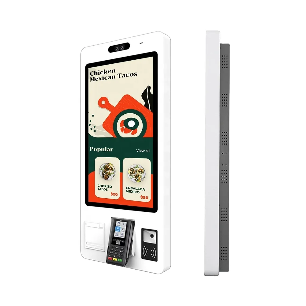 

Self Service Ordering Payment Touch Screen Kiosk Self Pay Machine for Chain Store / Restaurant