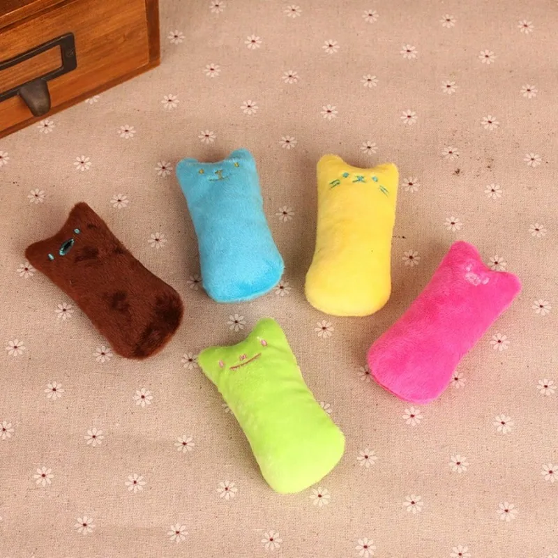 Cat Toy Plush Catnip Chewing Teeth Care Scratches with Attached Noise Paper Anti Bite Suitable for Teasing Cats To Play