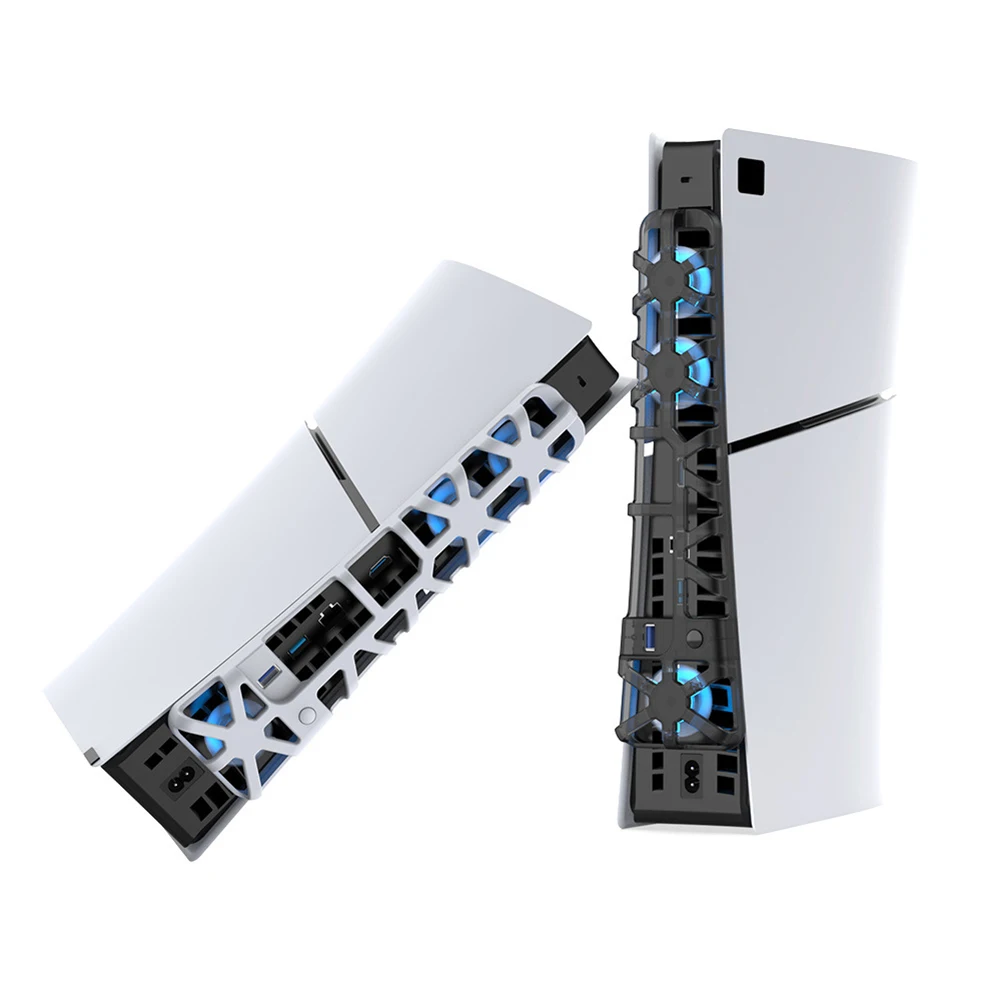 Efficient Cooling System for PS5 Slim Console with LED Light Three High Speed Fans for Optimal Gaming Performance