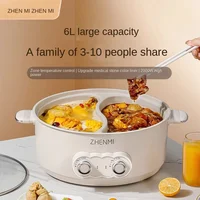 ZHEN MI 6L Non-stick Electric Hot Pot with Large Capacity, Multi-functional Suitable for Home Fire Hot Pot Cookware 1