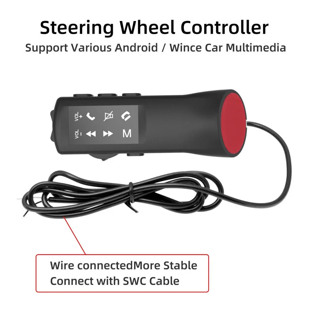 Pulsanti universali per volante per auto a 8 tasti telecomando multifunzionale accessori per autoradio Android DVD SWC - immagine 3