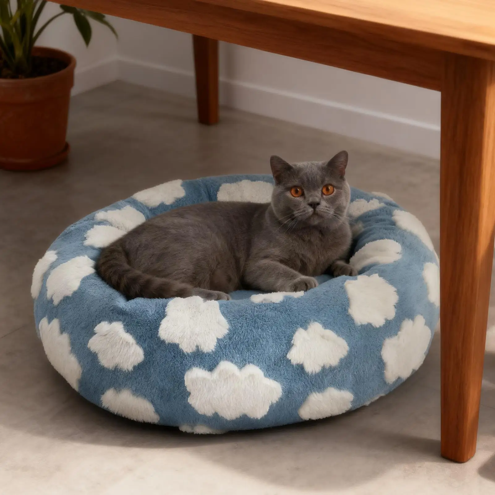 Washable Cat Bed Plush Pet Sleeping Cushion Comfortable Dog Nest For Indoor Home Bedroom Living Room Winter Cats Dogs Kitten