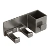 Wall Mounted Hair Dryer Holder Bathroom Shelves Shaver Hair Dryer Stand with Storage Box Toilet Organizers 6