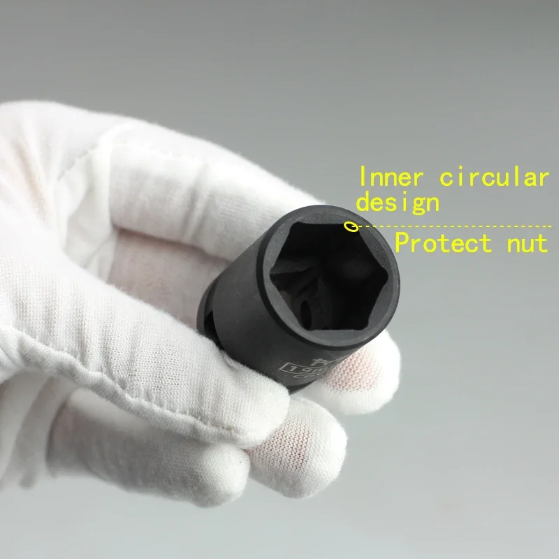 1/2" Short Impact Socket Adopter Air Sockets 6 Point 10 12 13 14 16 17 18 19 21 24 27 30 32mm for Electric Impact Air Pneumatic 3
