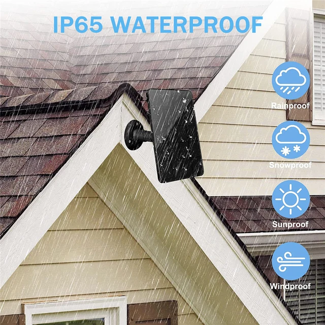 4 Kinds Solar Panel Micro USB/ Type C Outdoor Waterproof Solar Cells Charge Solar Panels for Security Camera Home Light System 4