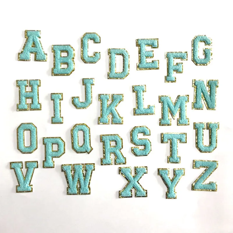 Chenille/Glitter Letters-Mint