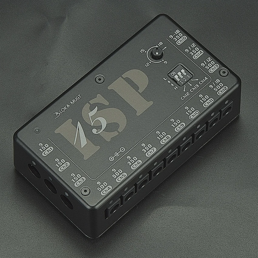 LILT Isolated Guitar Pedal Power Supply 15DC Outputs for 9V/12V/18V