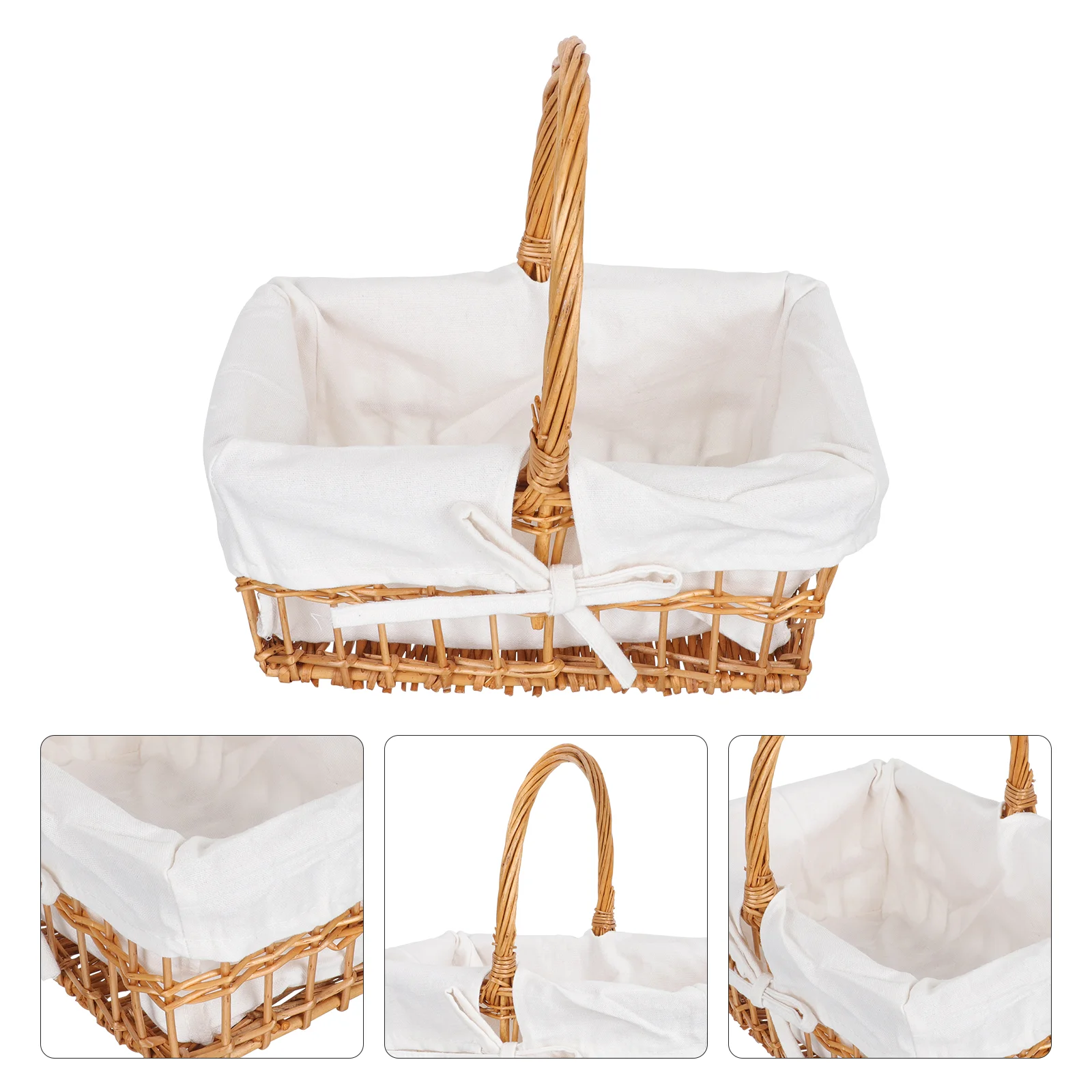 

Basket Woven Flower Basket Festival Decorative Basket Handheld Wicker Basket Wicker Woven Basket For Household Family Decoration