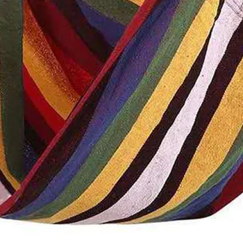 Hammock Chair Portable Comfortable Colorful Stripe Chair Hanging Rope Swing for Indoor Hammock Swing Chair 5