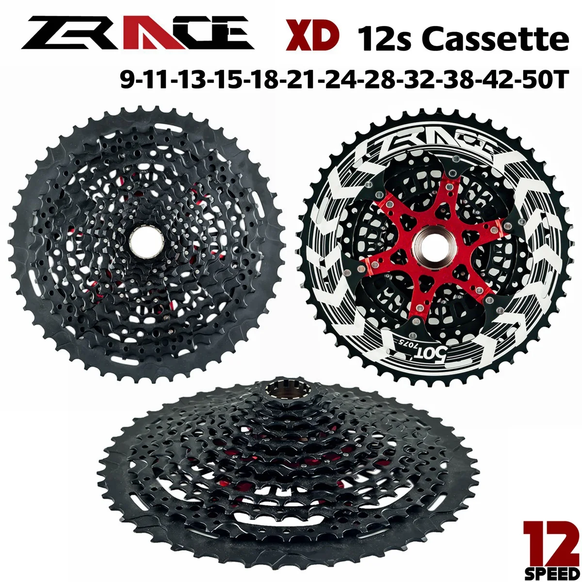 2024 Nuovo Zrace Gold 12S Xd Cassette 12S Mtb Mountain Bike Ruota Libera 9-50T Compatibile Con Xd Freehub Xx1 X01 Gx Nx Eagle Zr-Xd