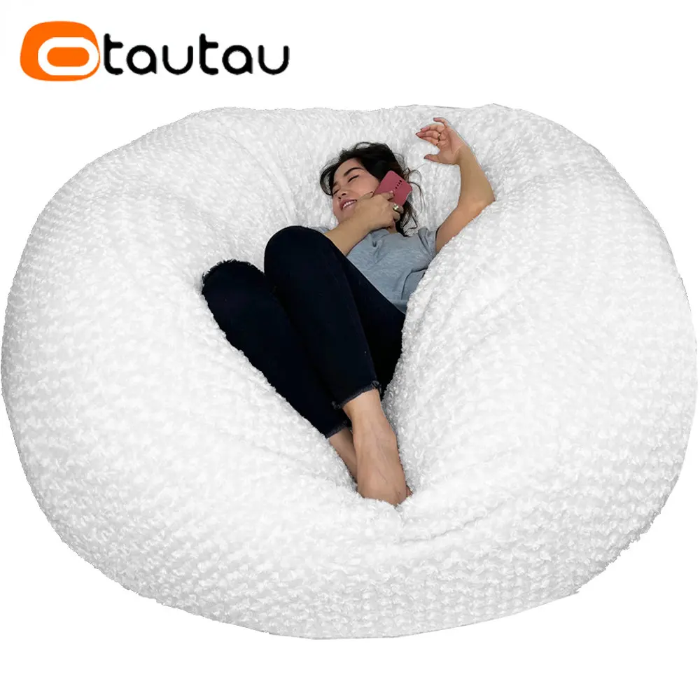 OTAUTAU 4ft King Size Fluffy Warm Cashmere Bean Bag Sofa Pouf with Shredded  Foam Filler Insert Giant Beanbag Puff Sac DD007 - AliExpress