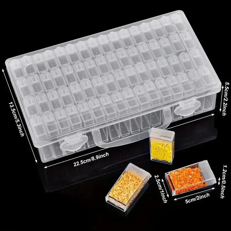 64/32 Compartments Plastic Storage Box Diamond Painting Beads Storage Box DIY Handicrafts Storage Jewellery Box storage box,diamond painting storage box,storage container,plastic storage box,jewelry box