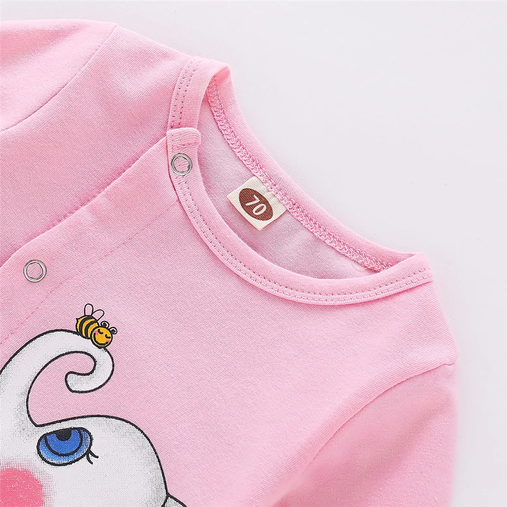 Baby Bodysuits made from viscose  Princess Little Girl Romper Jumpsuit Pink Long Sleeve Romper Jumpsuit Infants Baby Girl Playsuit Outfits Newborn Baby Clothes Newborn Knitting Romper Hooded 