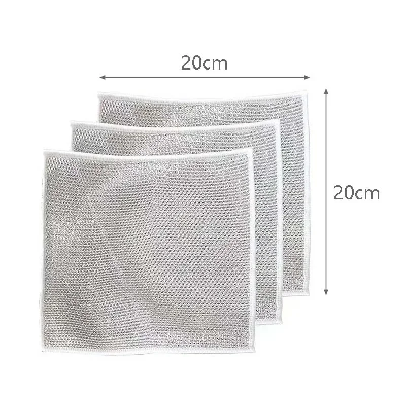 Silver Wire Cleaning Cloth Oil Free For Grids Kitchen Stove Dishwashing And Pot Washing Household Cleaning