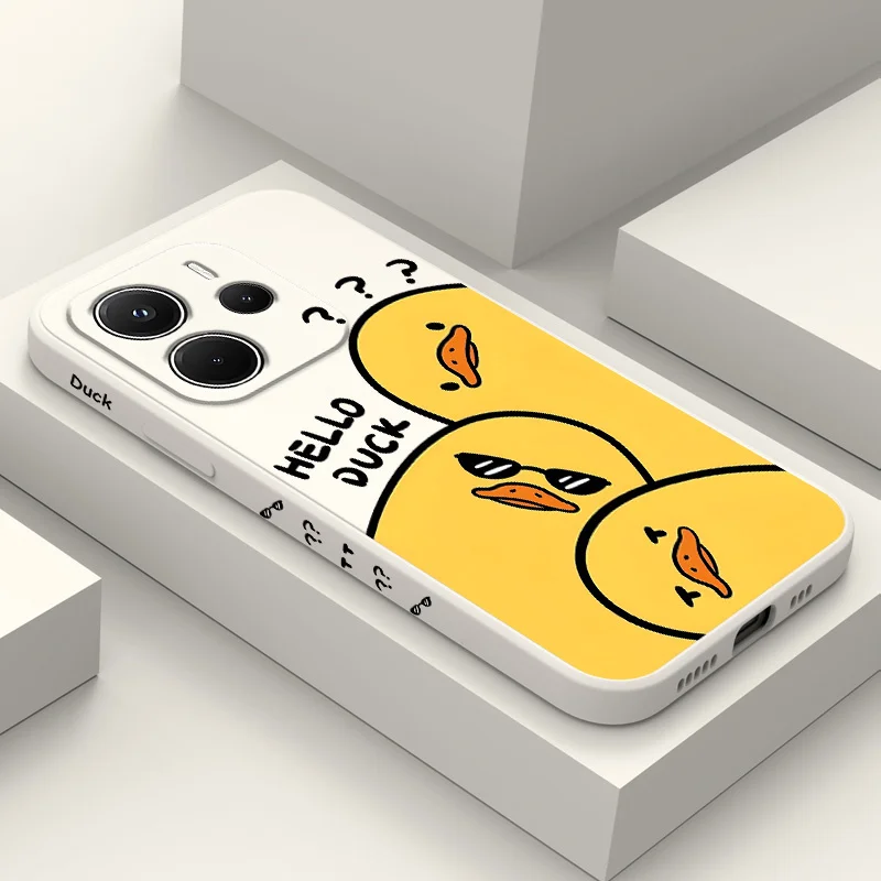 Sunglasses Duck Liquid Silicone Phone Case Cover