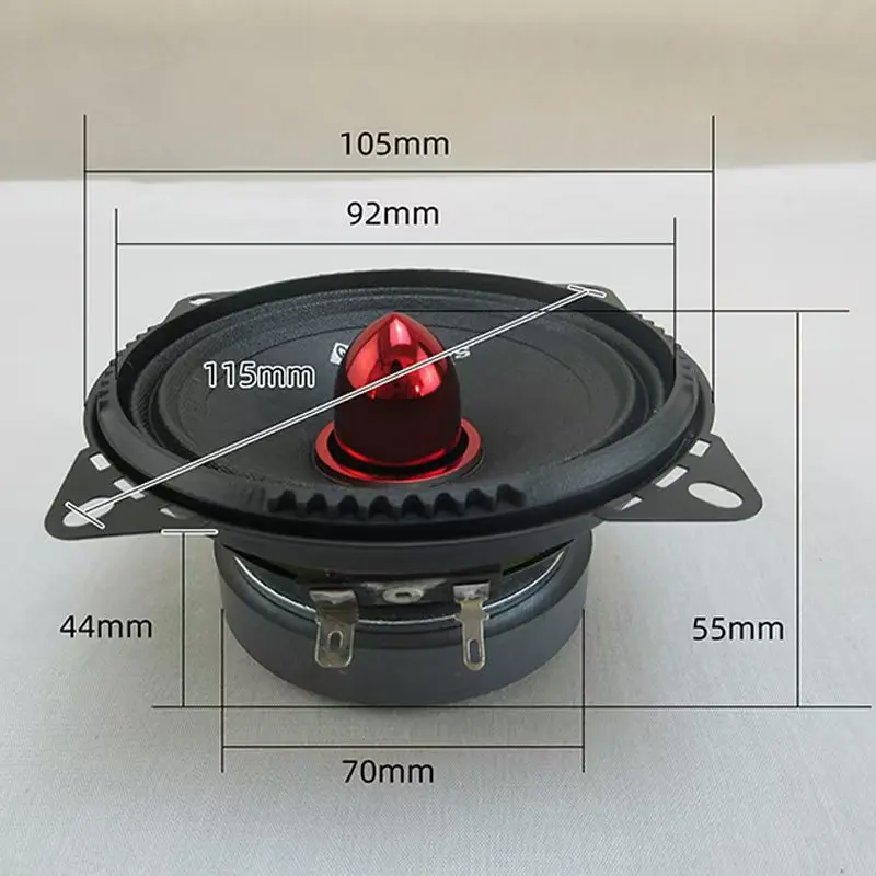 4 inch Car Stereo Mid Range Woofer Integrated Vehicle Speaker 400W 4 ohm Mid-bass for Car Audio Modification 1Pair