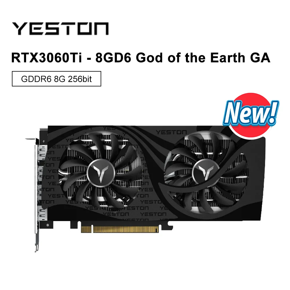 Yeston Nuova Scheda Grafica Rtx 3060 Rtx 3060 Ti 8G Rtx3060Ti Gddr6 8Gb 8Nm 258Bit 8Pin Scheda Video Da Gioco Gpu Desktop Placa De Vimdeo