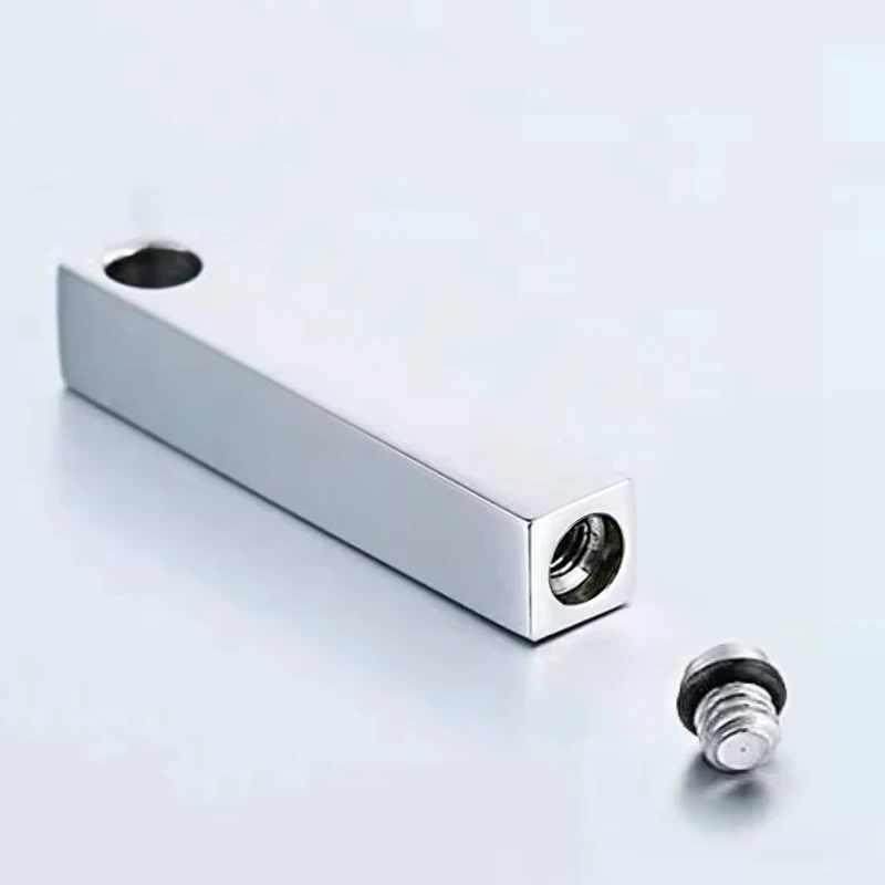 Cremation Jewelry for Human Ashes Square Column Memorial Necklace with Filling Kit Stainless Steel Vial Urn Necklace