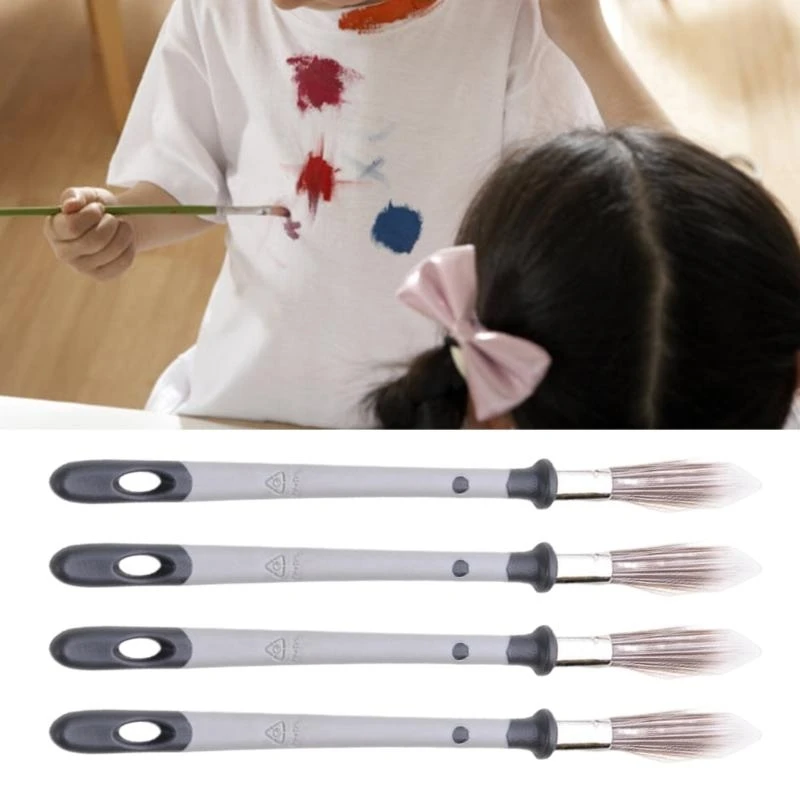 4Pcs Multipurpose Trim Paint Brush Set for High Performances Wall and Furniture Edging in Corners and Baseboards