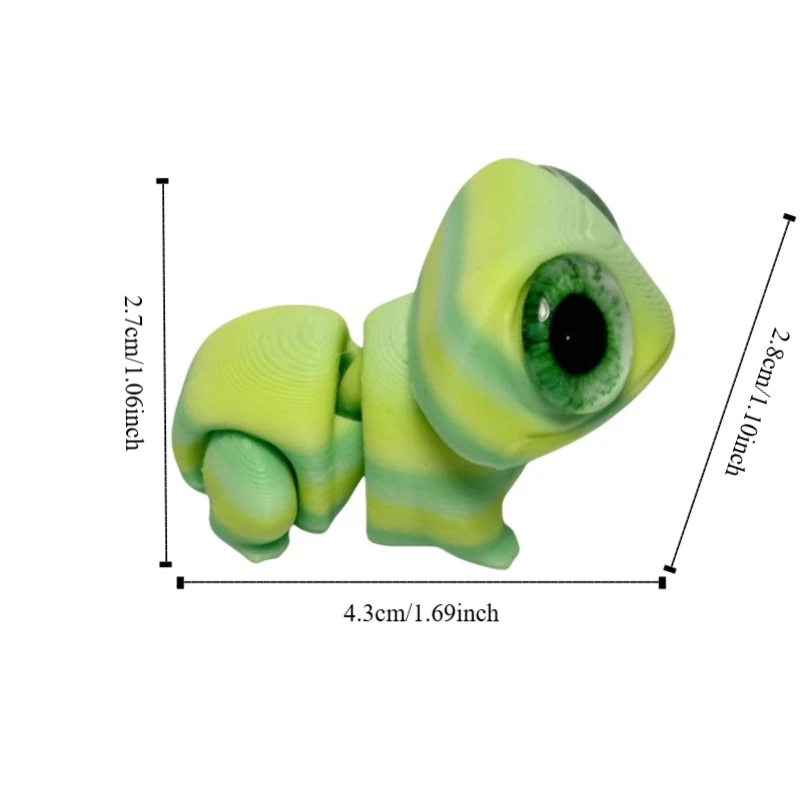 Cute Big Eyes 3D Printed Frogs Ornament Cartoon Realistic 3D Printed Frog Model Handicraft Figurine 3D Printed Frog Toy Kids