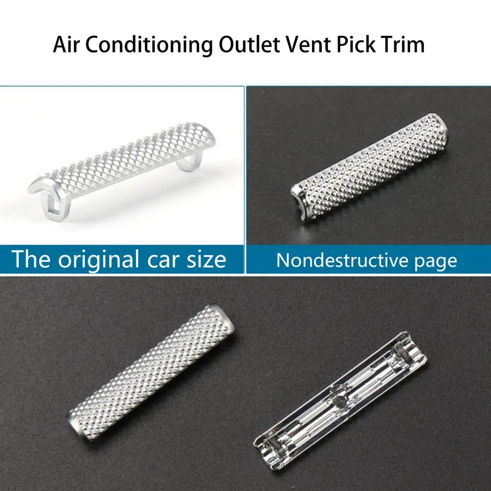 

Chrome Air Conditioning Outlet Plectrum Dashboard AC Vent Pick Trim for Porsches Cayenne 2019 2020 2021