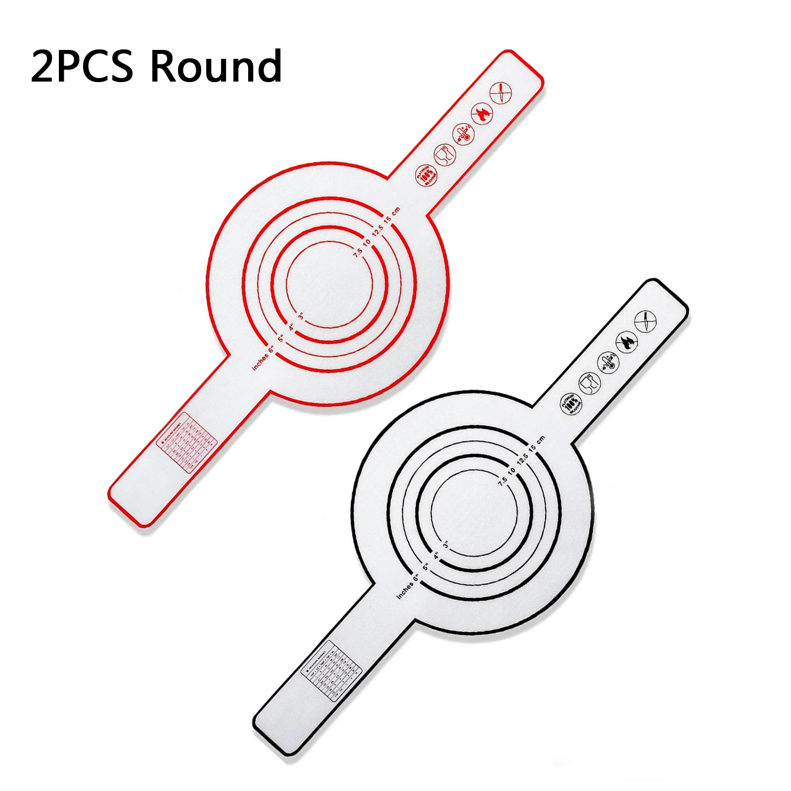 2pcs Round