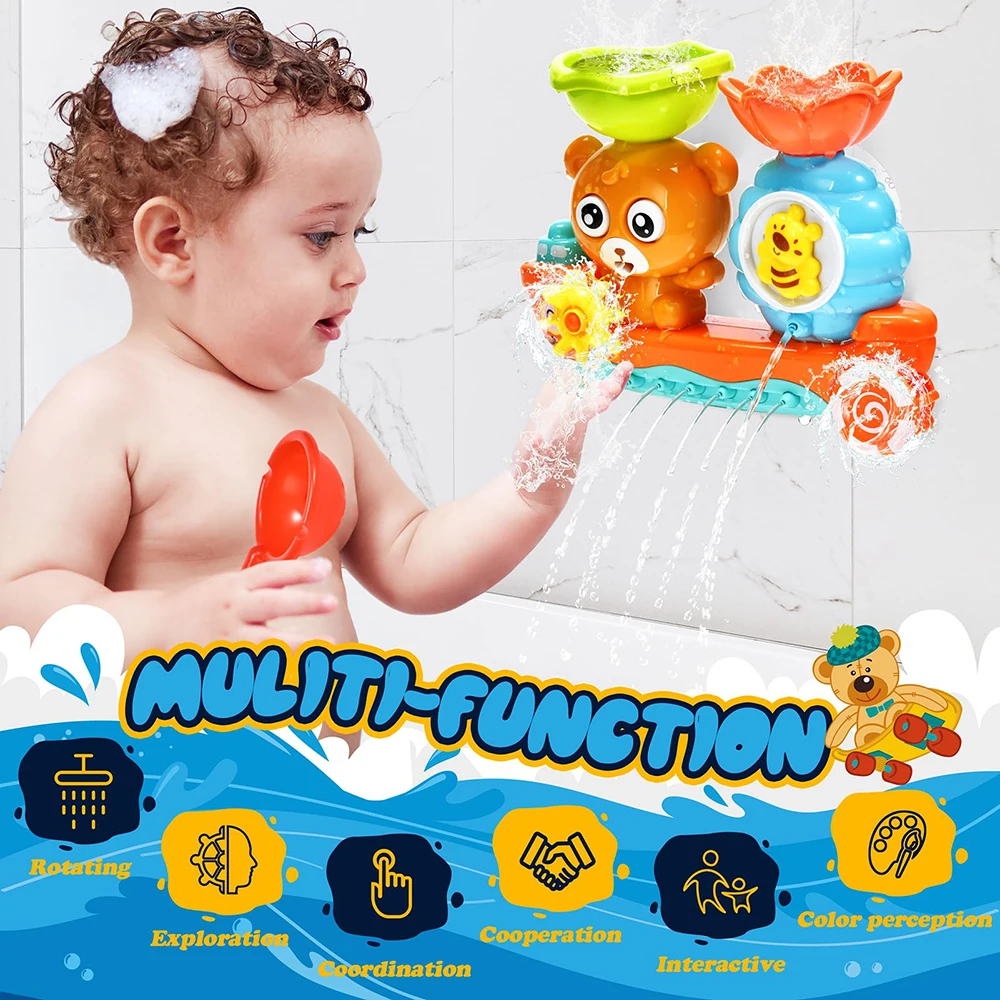 Wall Sunction Cup Track Water Games Baby Bath Toy Children Bathroom Monkey Caterpilla Bath Shower Toy for Boys Girls Kids Gifts 2