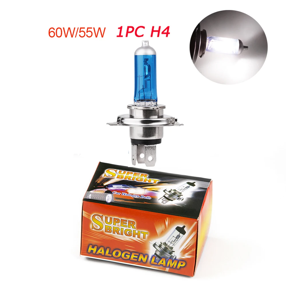 Enhanced White Halogen Headlight Lamp 60/55W 6000K